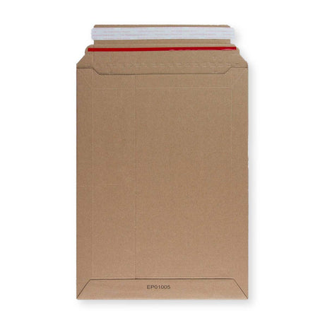 Manila Brown Peel & Seal Rigid Board Mailers Envelope (340 x 250mm)